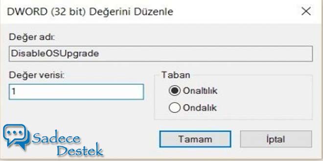 windows 10 yükseltme uyarısı nasıl kapatılır